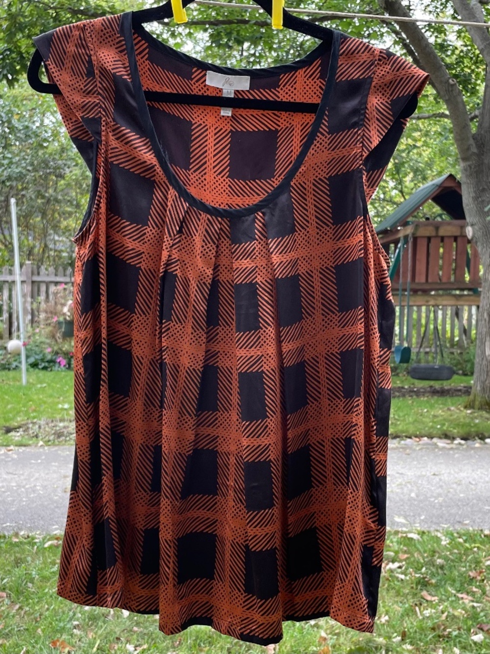 Joie Satin Checked Top
